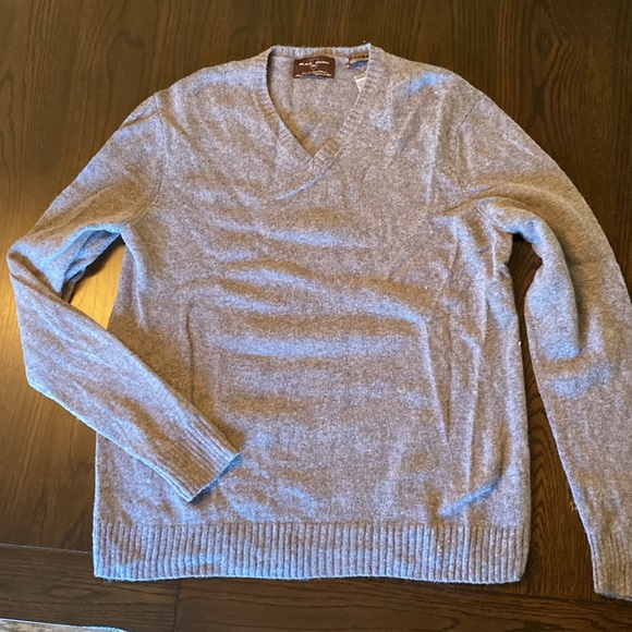 Mens wool blend grey sweater Large - Picture 2 of 5